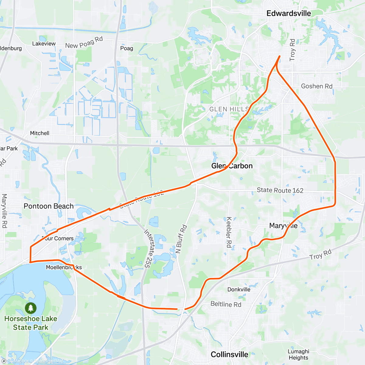 Map of the activity, Veteran’s Day and Lamont’s Birthday Ride! That wind was a MF!!!