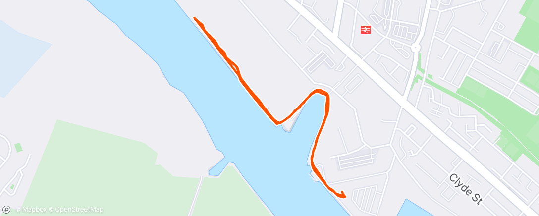 Map of the activity, Training run with Jay and Catherine