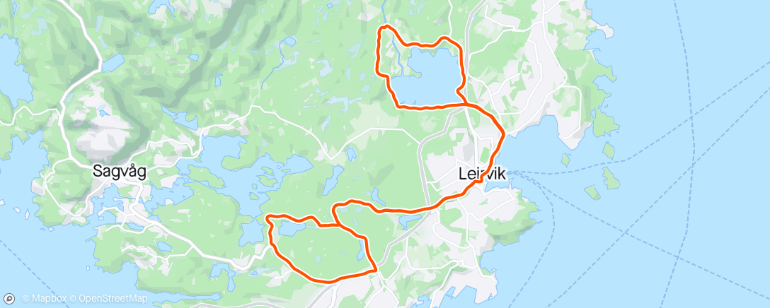 Map of the activity, Sunnhordland løpsfest 2024 halv: 1.22.34