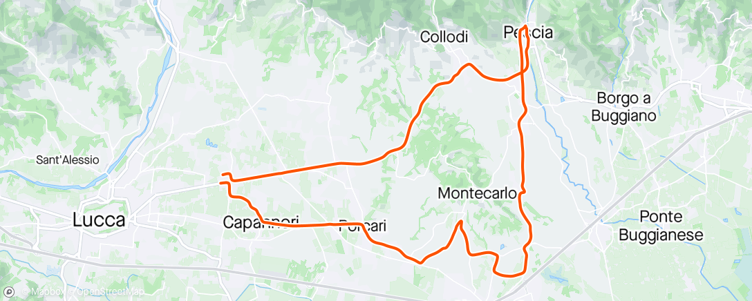 Map of the activity, Pescia - San Giuseppe ☀️