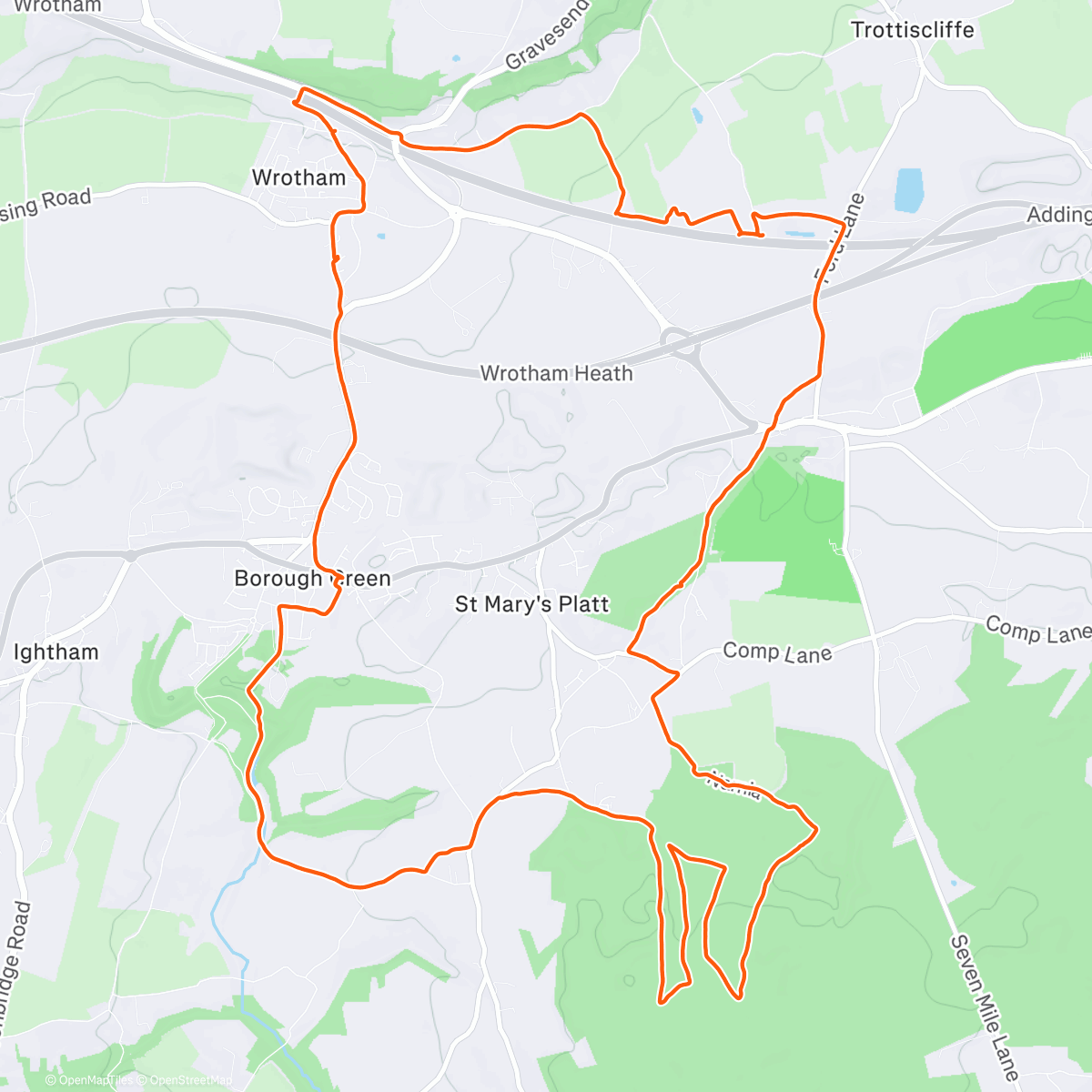 Map of the activity, Morning Run 🌅