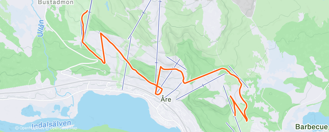 Map of the activity, Lunch Alpine Ski