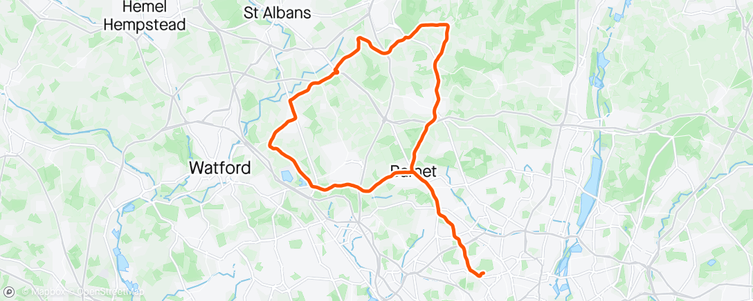 Map of the activity, Herts Loop