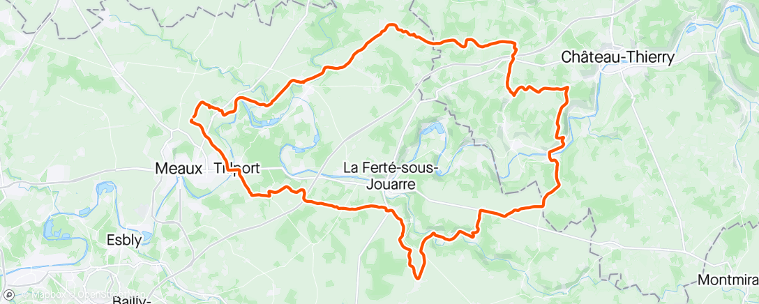 Map of the activity, Sortie vélo en solo le matin