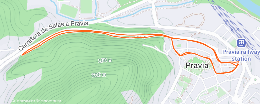 Карта физической активности (Carrera a la hora del almuerzo)