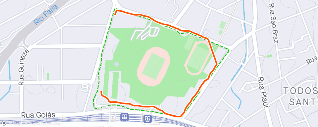 Map of the activity, Corrida e caminhada CEMS