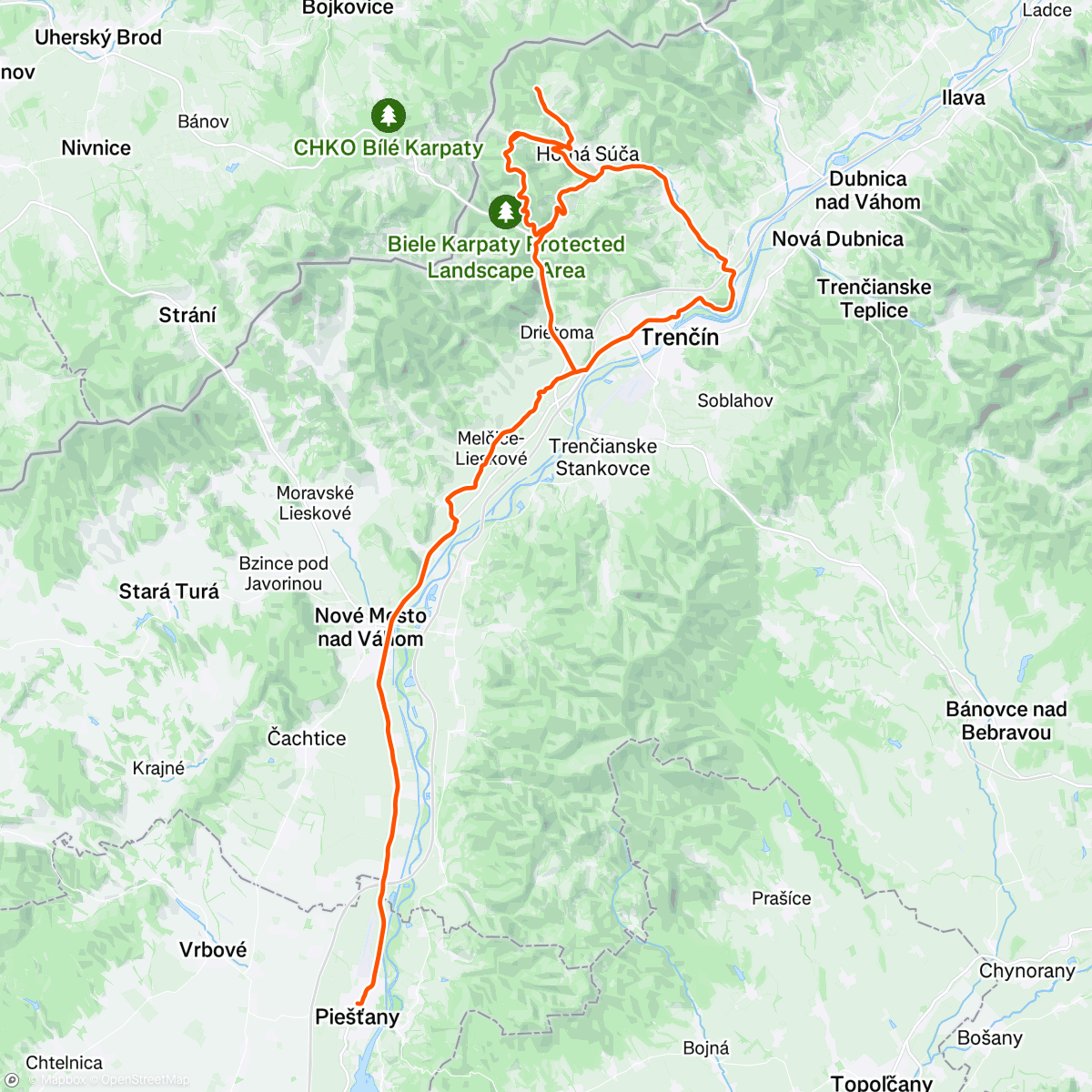 Map of the activity, Afternoon Ride