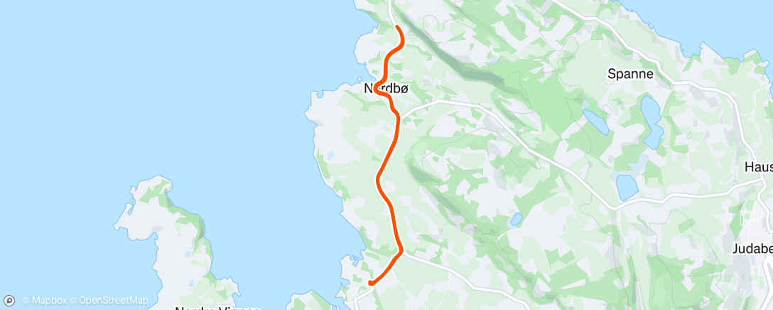 Map of the activity, Evening Run