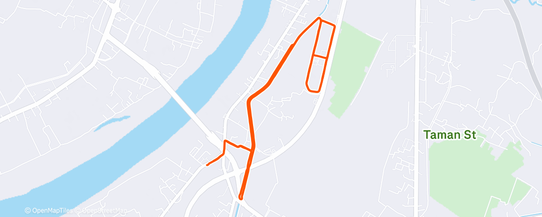 Map of the activity, Morning Run