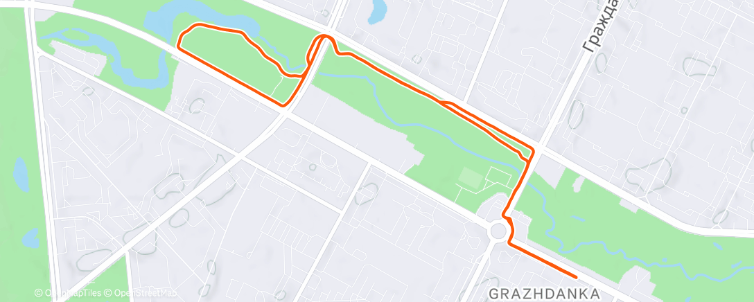 Карта физической активности (Evening Run)