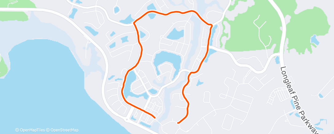 Map of the activity, Morning Run