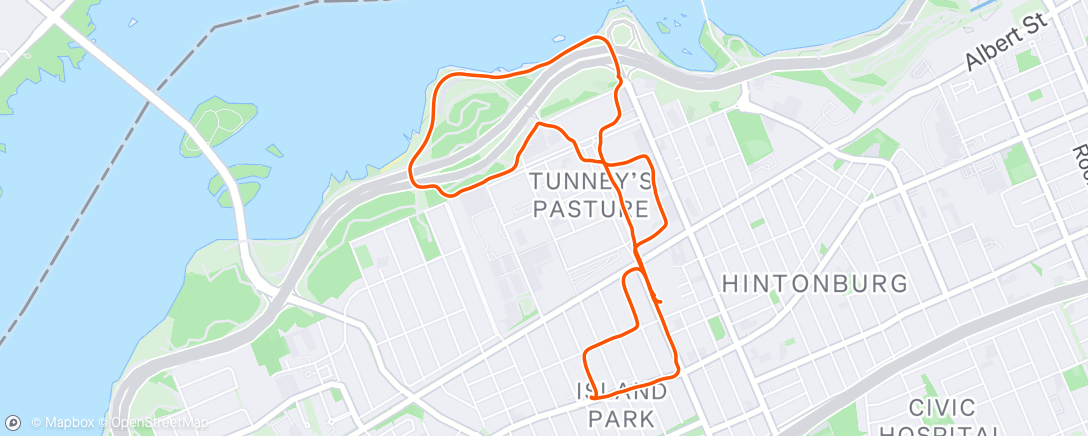 Map of the activity, Morning Walk