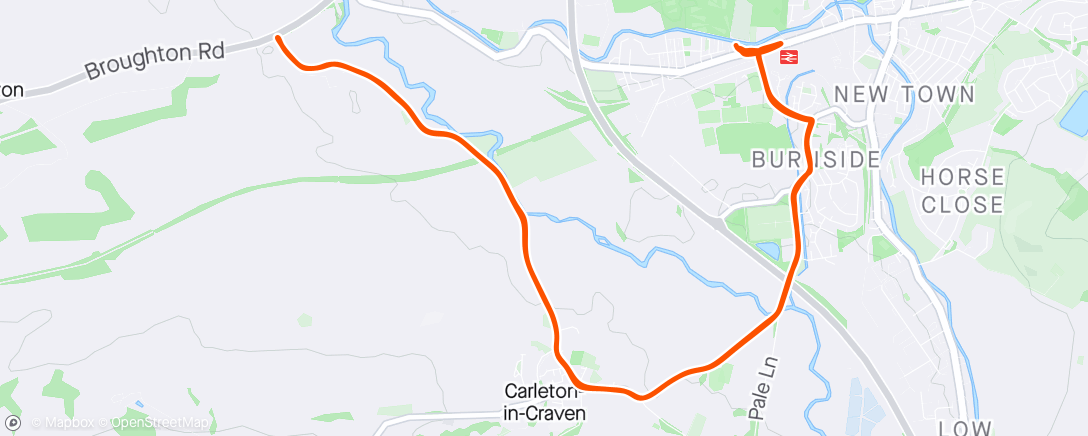 Map of the activity, Carleton to A59.