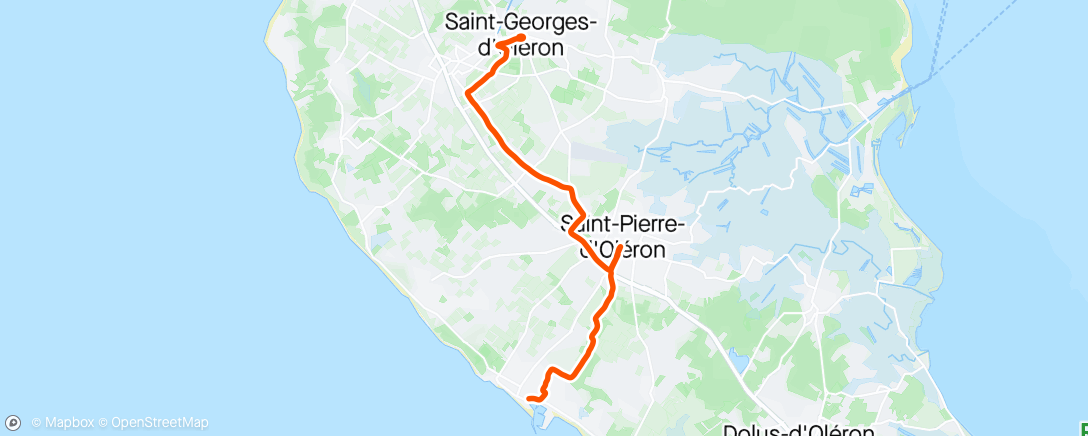 Map of the activity, La Cotinière vers saint george d’oleron , en passant par saint pierre