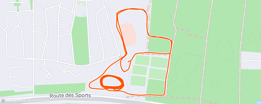 Map of the activity, Course à pied le matin