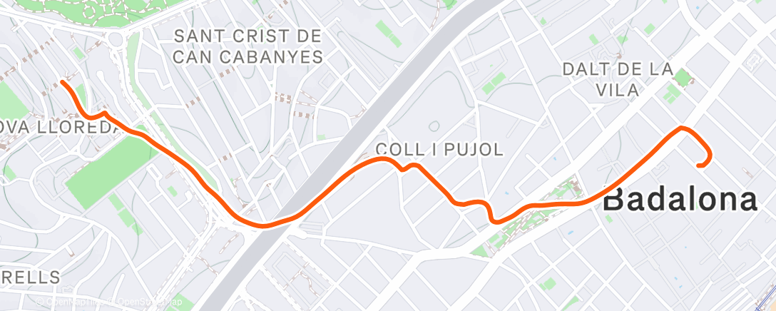Map of the activity, Carrera de tarde