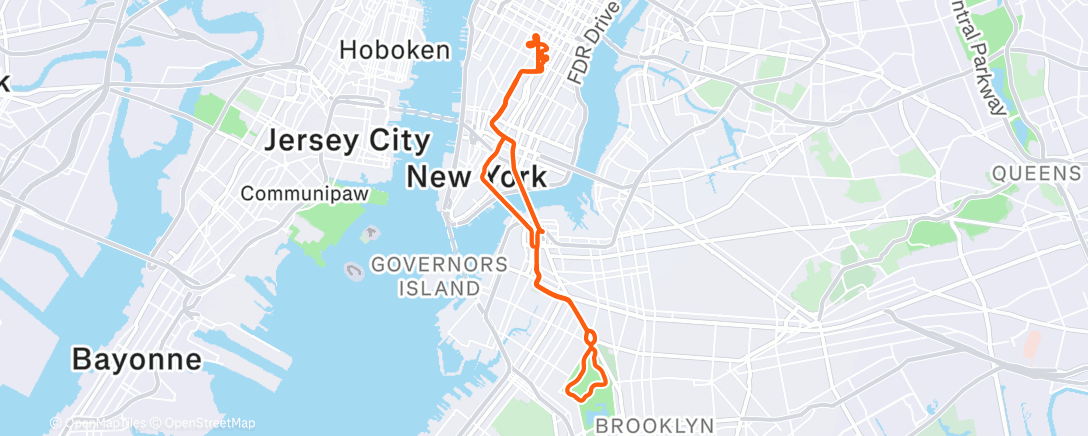 Карта физической активности (No Sleep Till Brooklyn in New York)