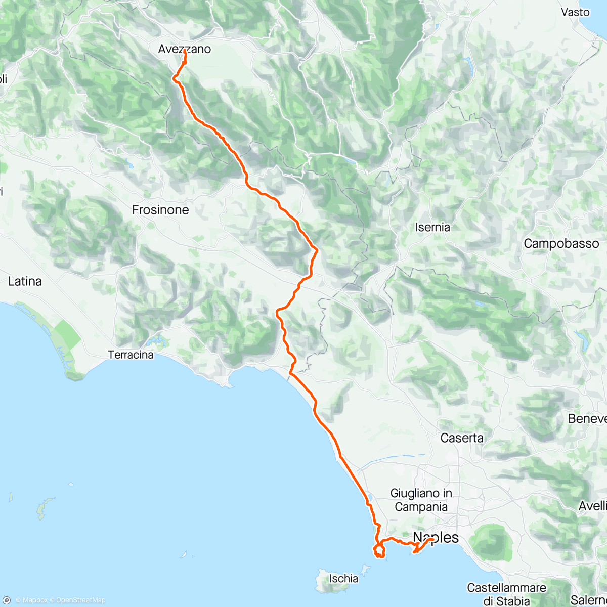Map of the activity, Giro 9