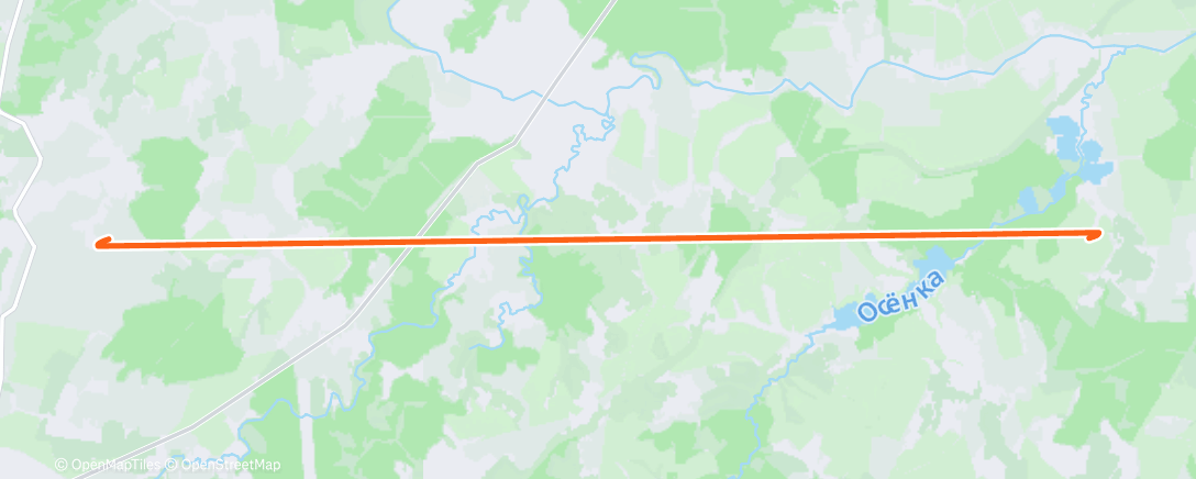 Map of the activity, Evening Run