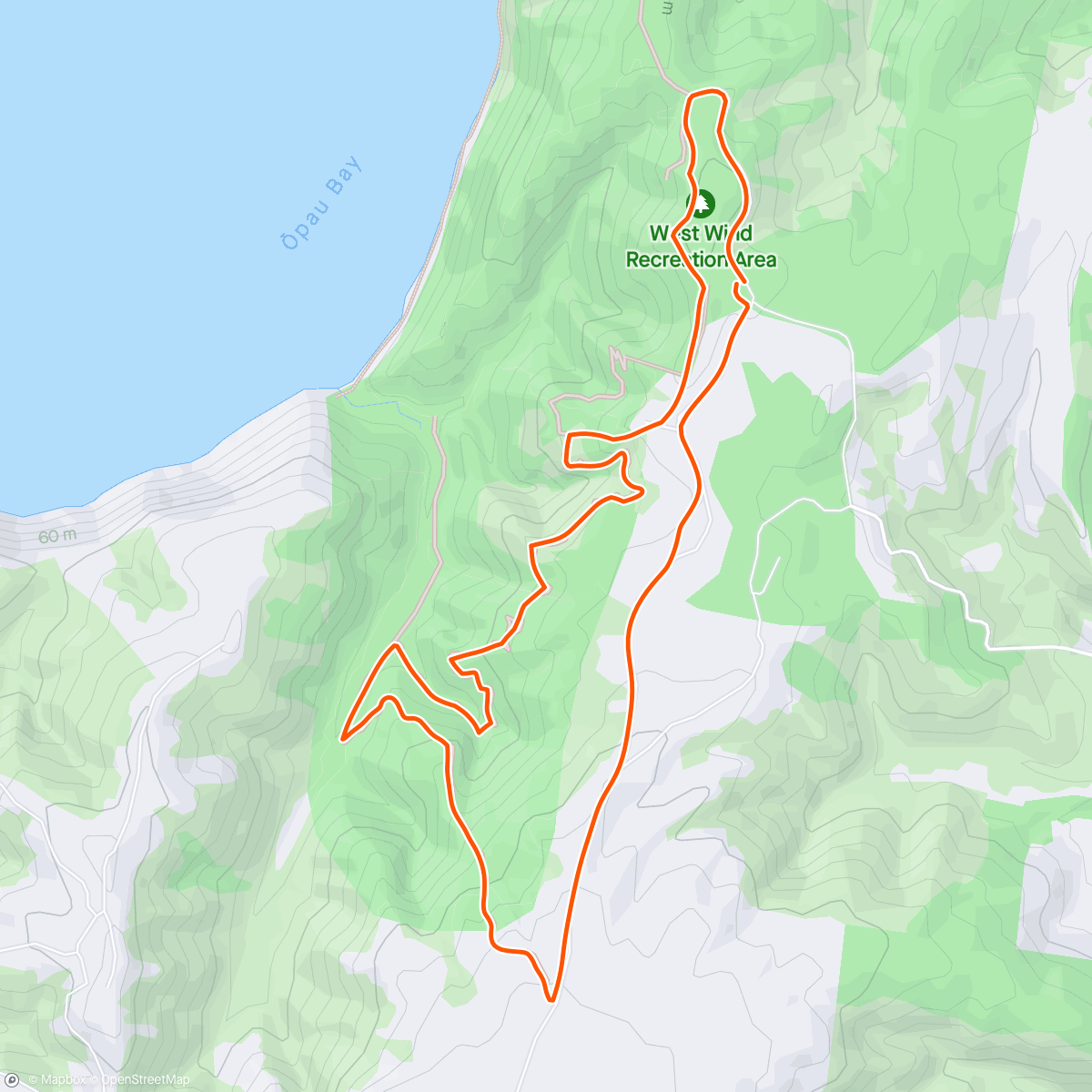 Map of the activity, Xterra West Wind 💨