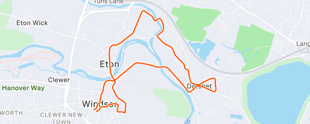 Map of the activity, Morning Run