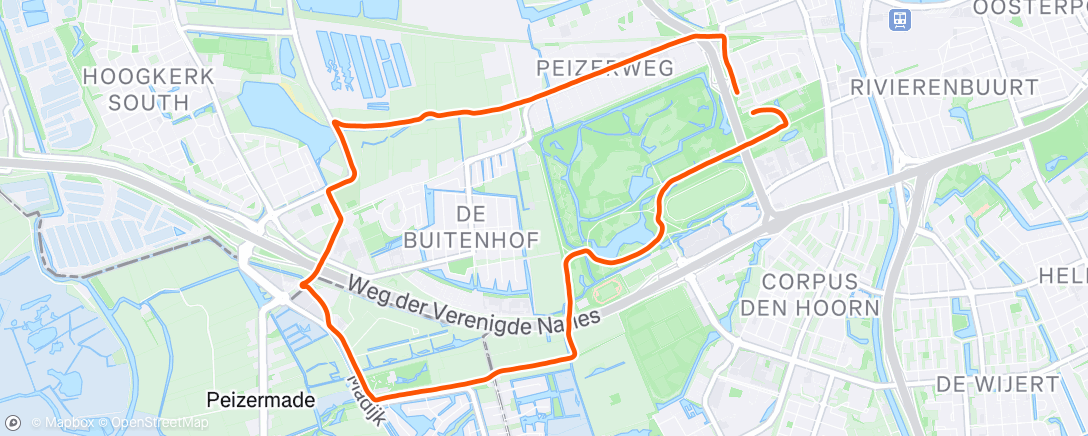 Map of the activity, Lunch Run