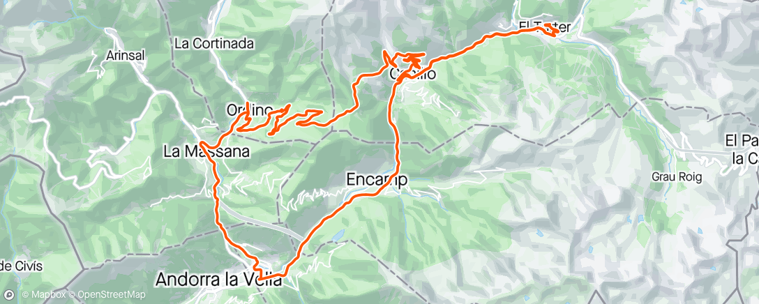 Map of the activity, 🇦🇩 Easy morning ⛰️Ordino