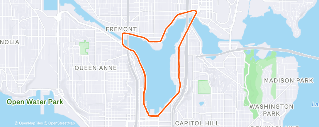 Map of the activity, Afternoon Run