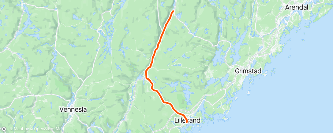 Map of the activity, Rulletrening med BCK