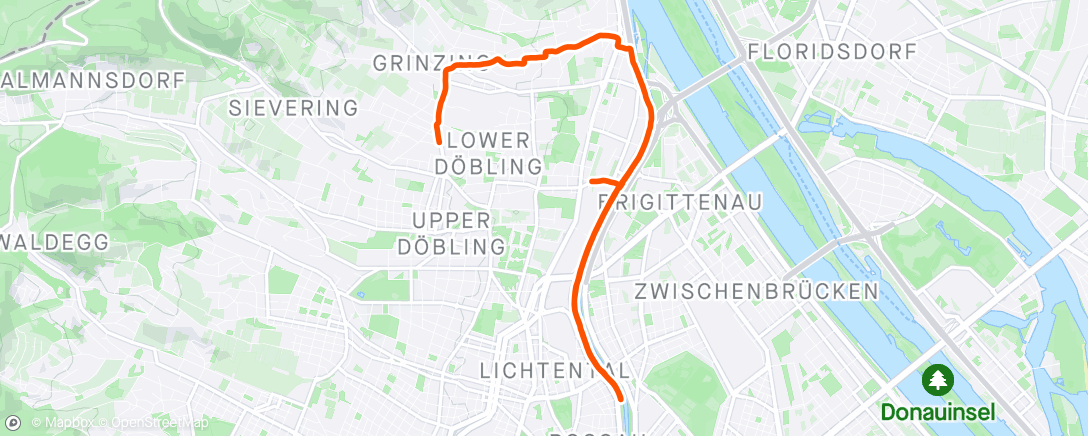 Mapa da atividade, Evening Run 🌙