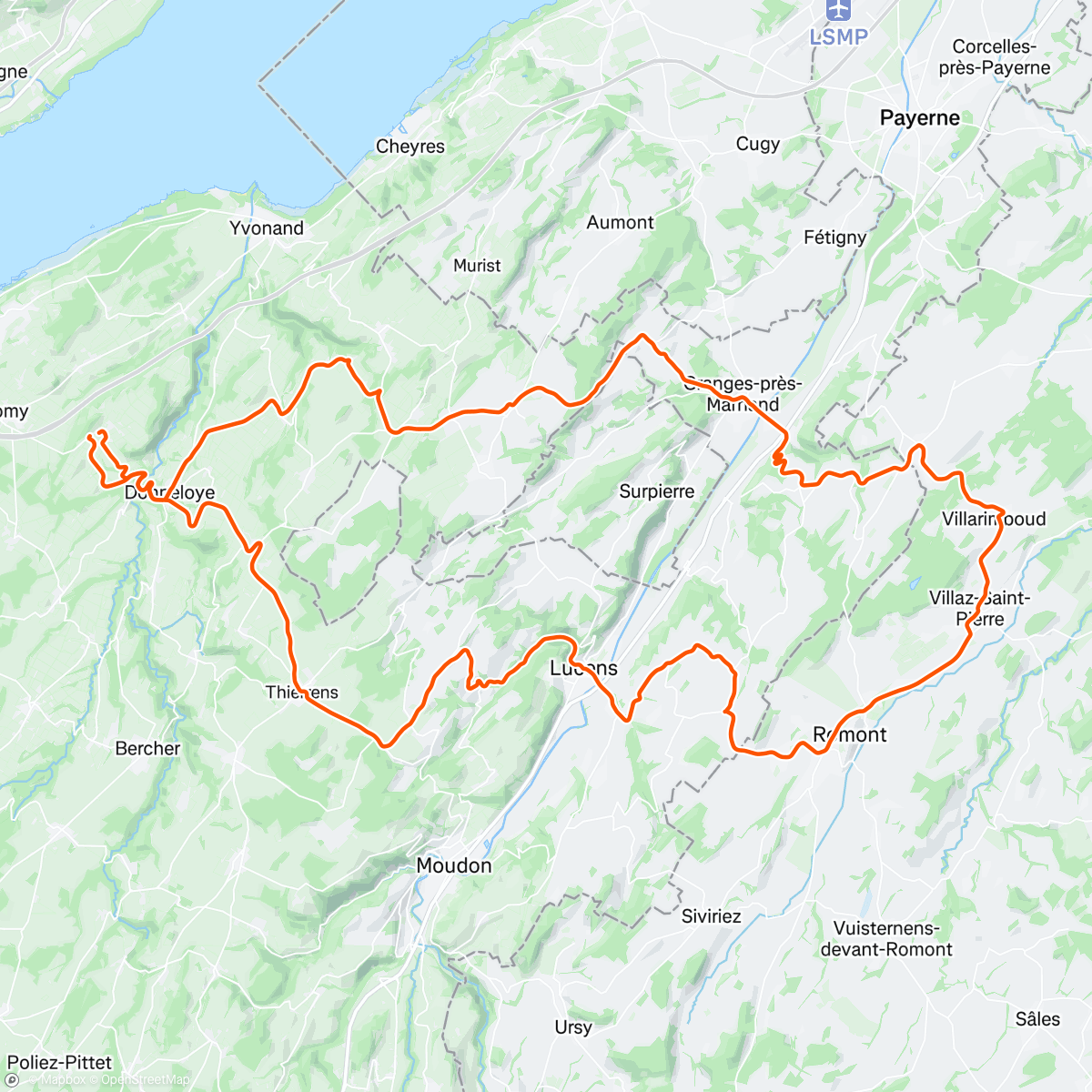 Map of the activity, Gravel dans l'après-midi