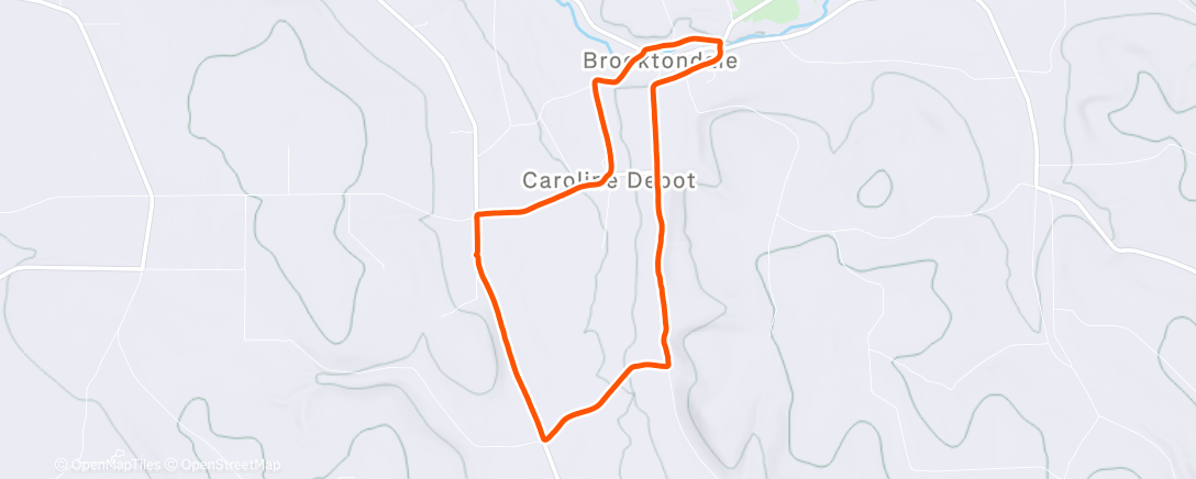 Map of the activity, Afternoon Run