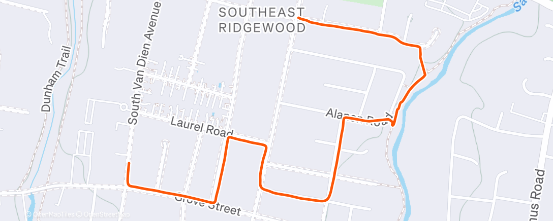 Map of the activity, Lunch Run