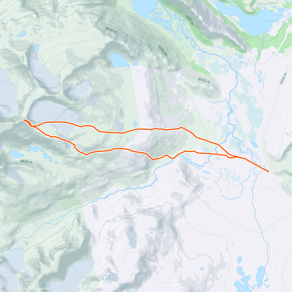 Map of the activity, Steinflytind
