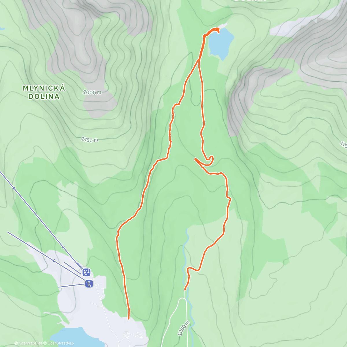 Map of the activity, Lunch Hike