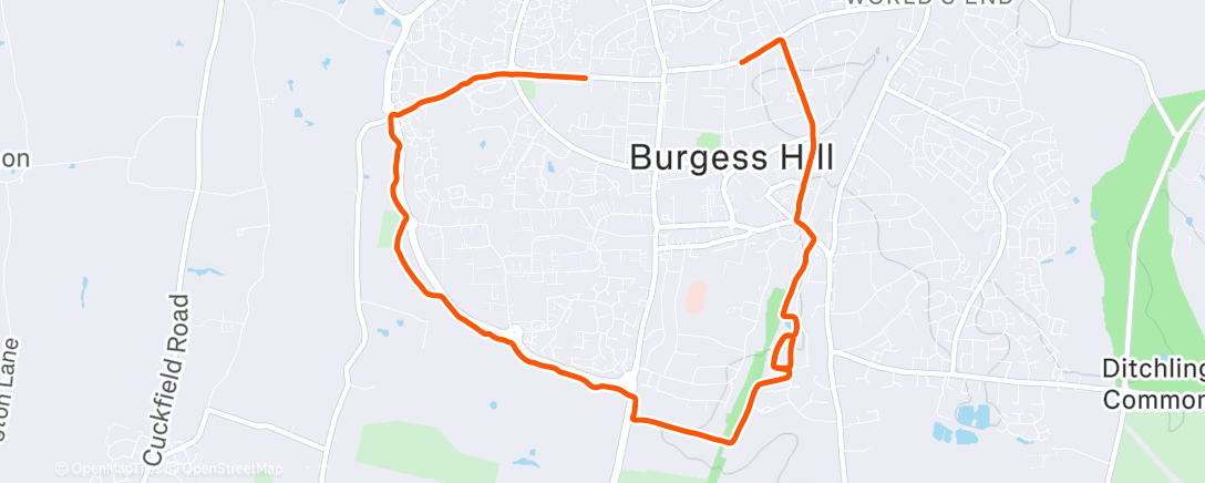 Карта физической активности (An hour including 9 hill reps)