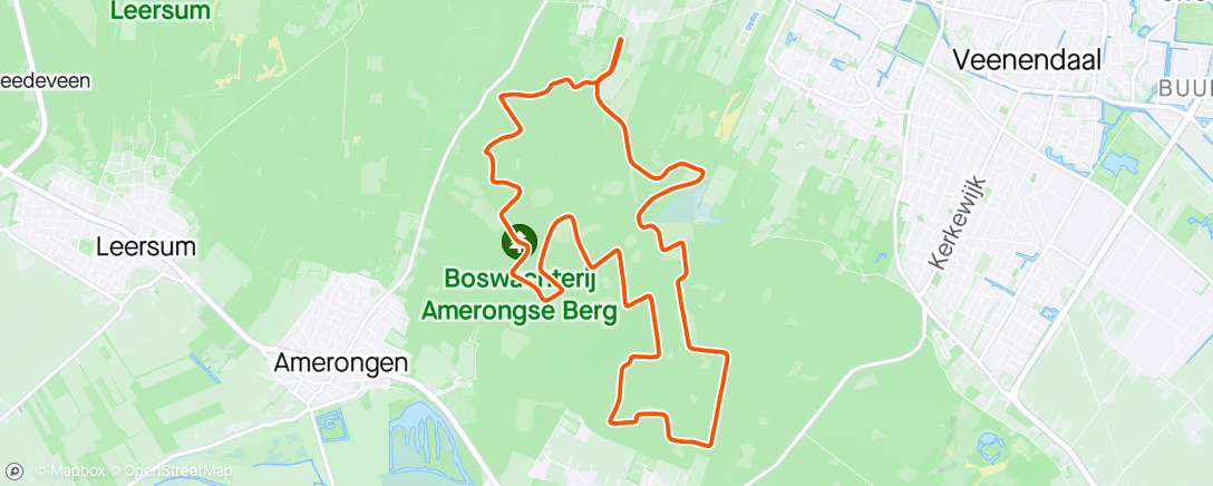 Map of the activity, Amerongseberg trail