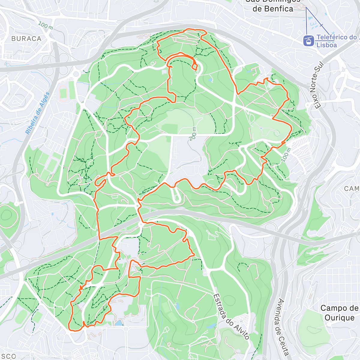 Map of the activity, Manhã pelo Monsanto