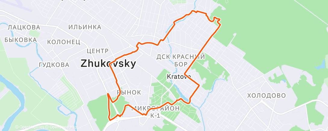 Карта физической активности (Morning Run)