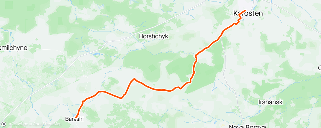 Map of the activity, До тітки на Житомирщину