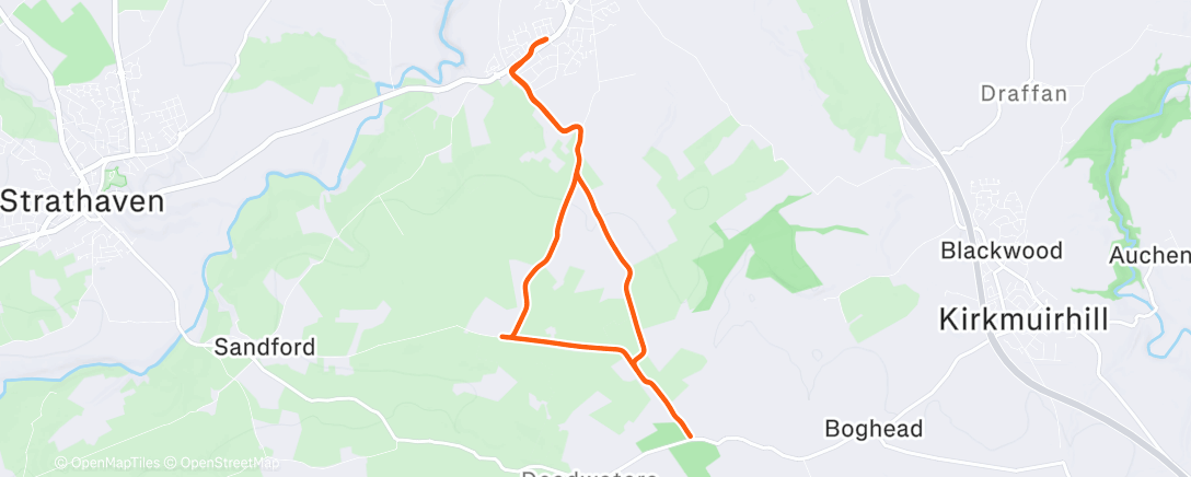 Map of the activity, Lunch Run