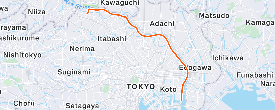 Map of the activity, 朝のライド