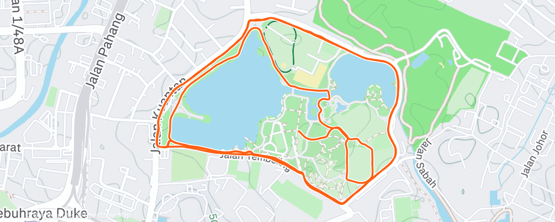 Map of the activity, Morning Run