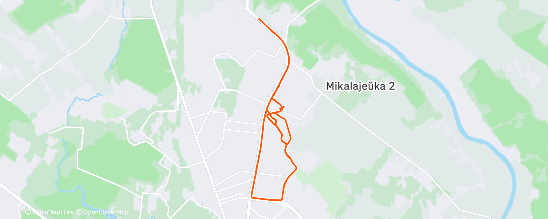 Map of the activity, Afternoon Trail Run