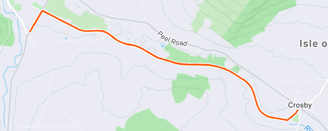 Map of the activity, Evening Run