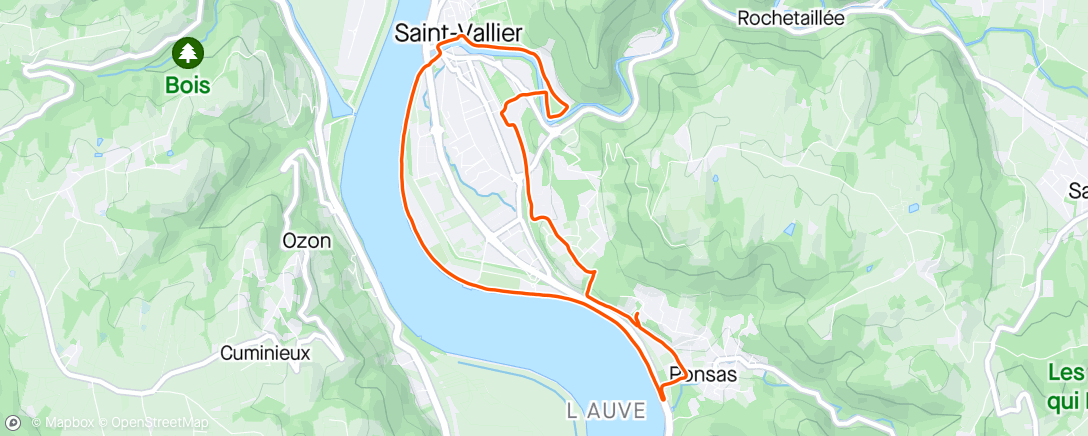 Map of the activity, Trail le matin récup tendinite externe genoux