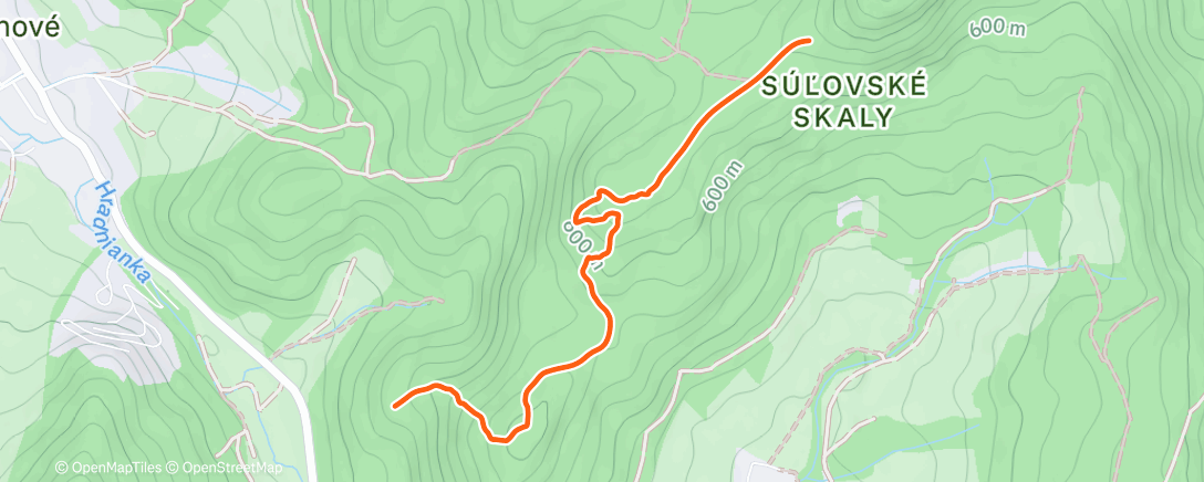 Map of the activity, Morning Walk