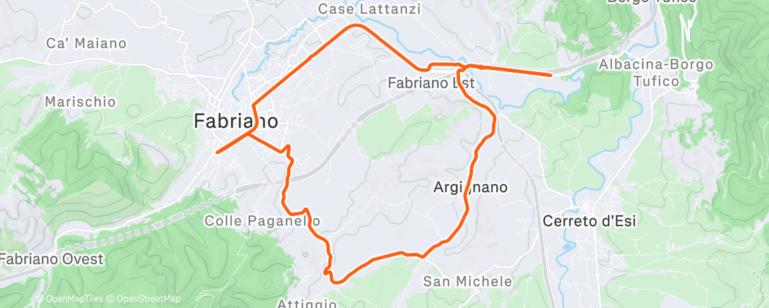 Map of the activity, Lunch Ride