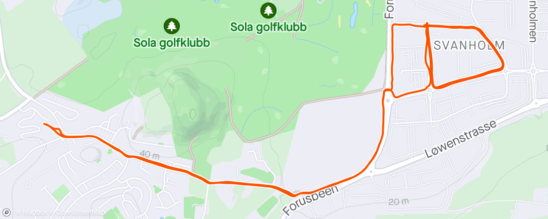 Map of the activity, Teste ut Vedøy’s 1000-meter