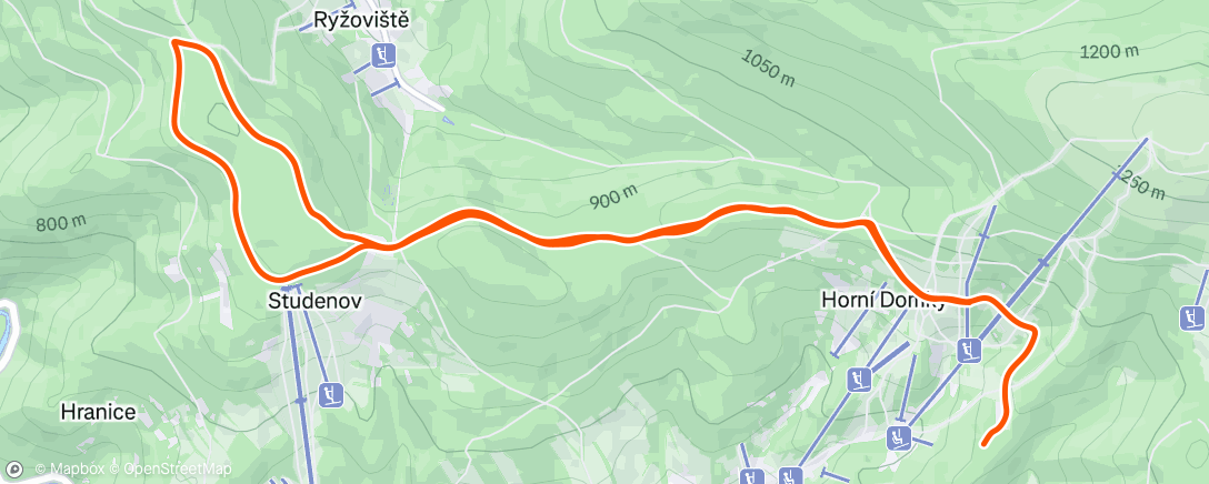 Map of the activity, Morning Nordic Ski